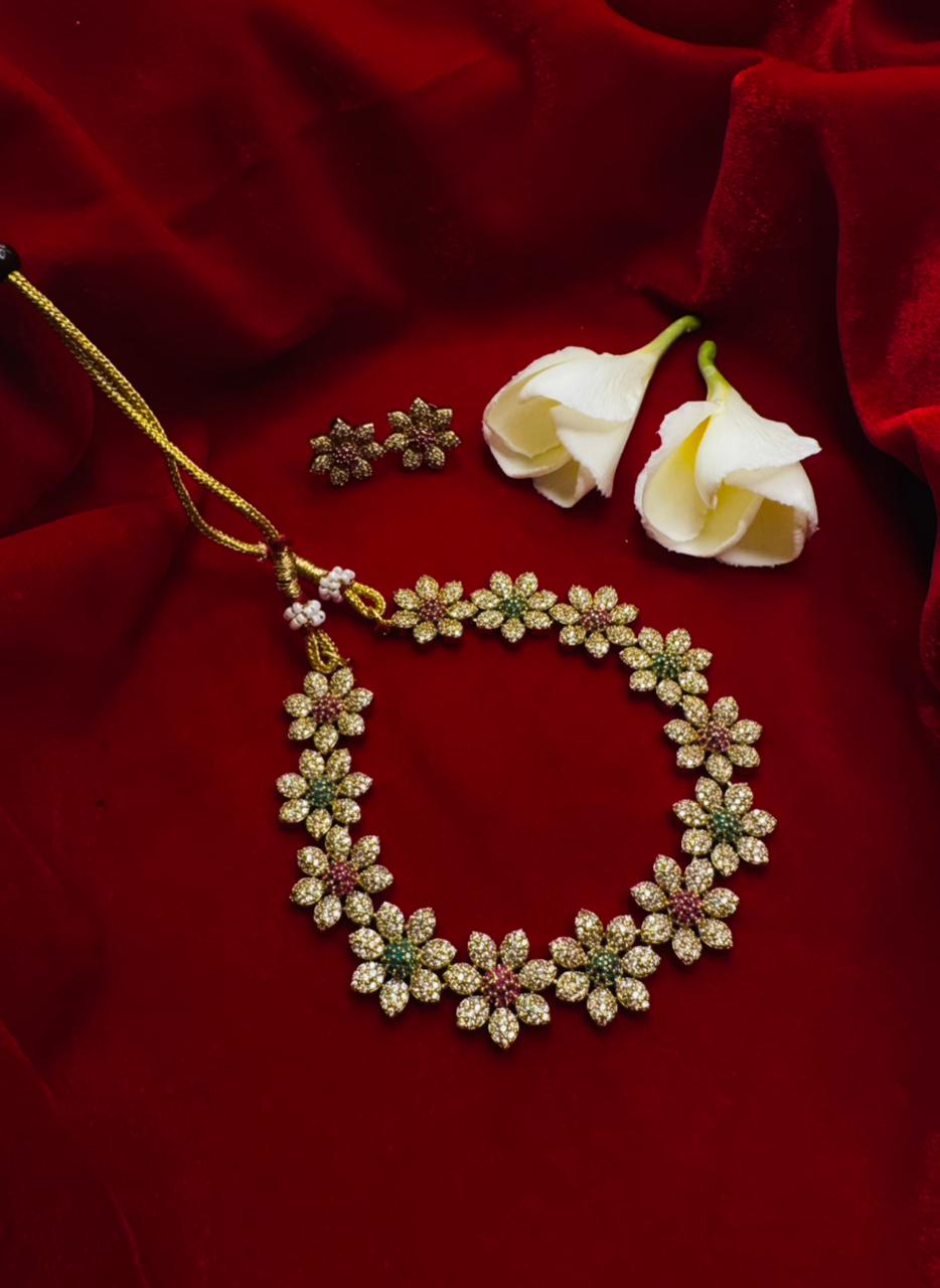 Beautiful flower necklace